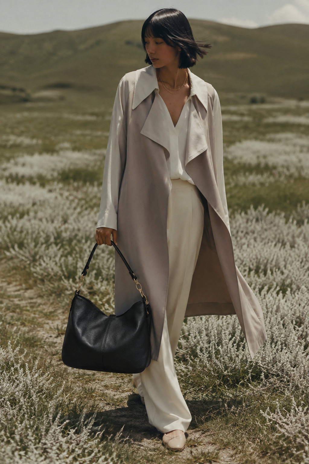 Knightsbridge Genuine Leather Shoulder Bag