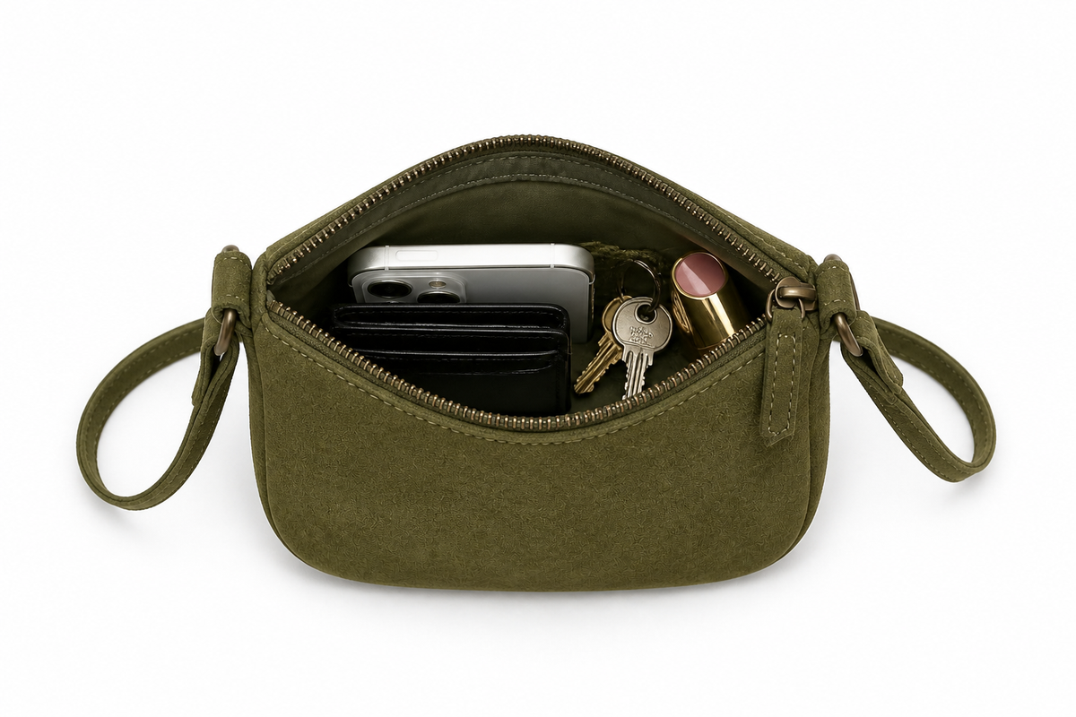 Welling Faux Suede Crossbody Bag