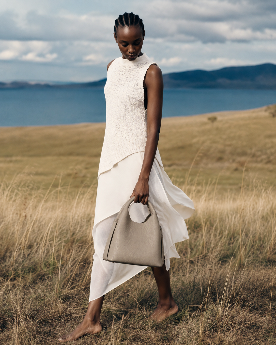 Tooting Genuine Leather Bucket Bag