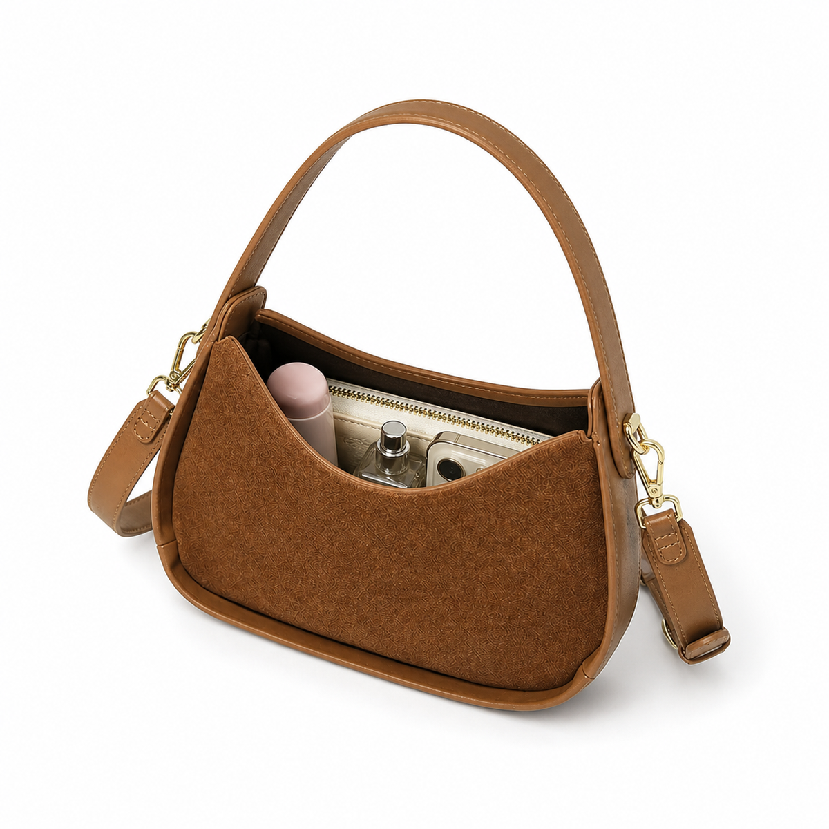 Hendon Faux Suede Crossbody Bag