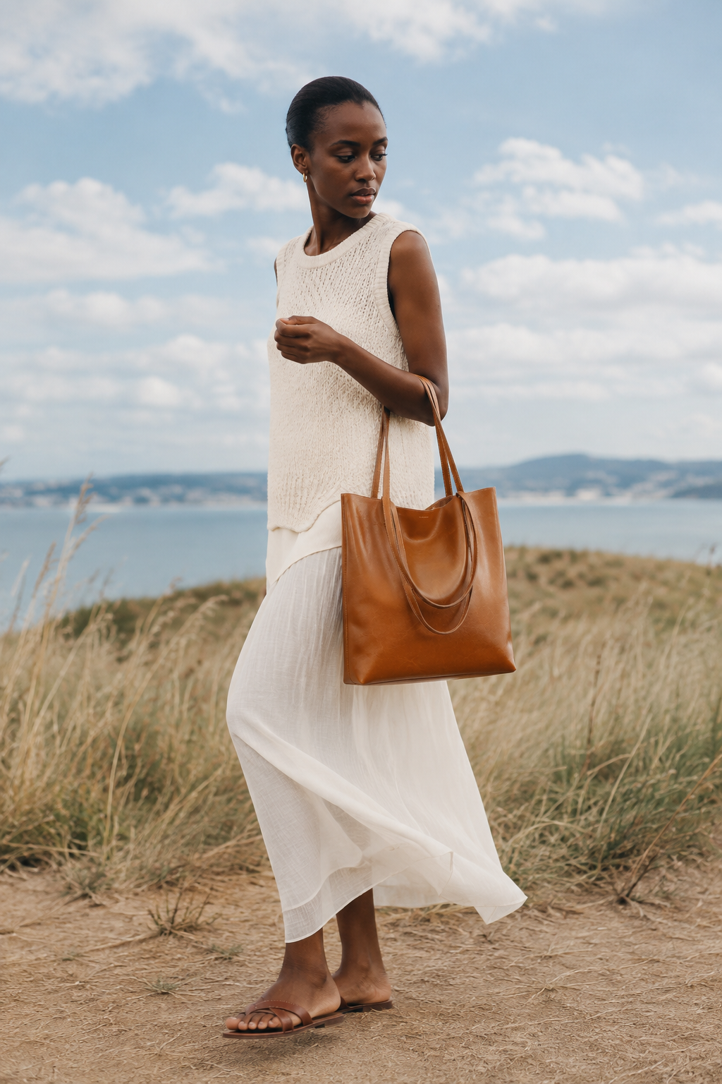Wapping Genuine Leather Tote Bag