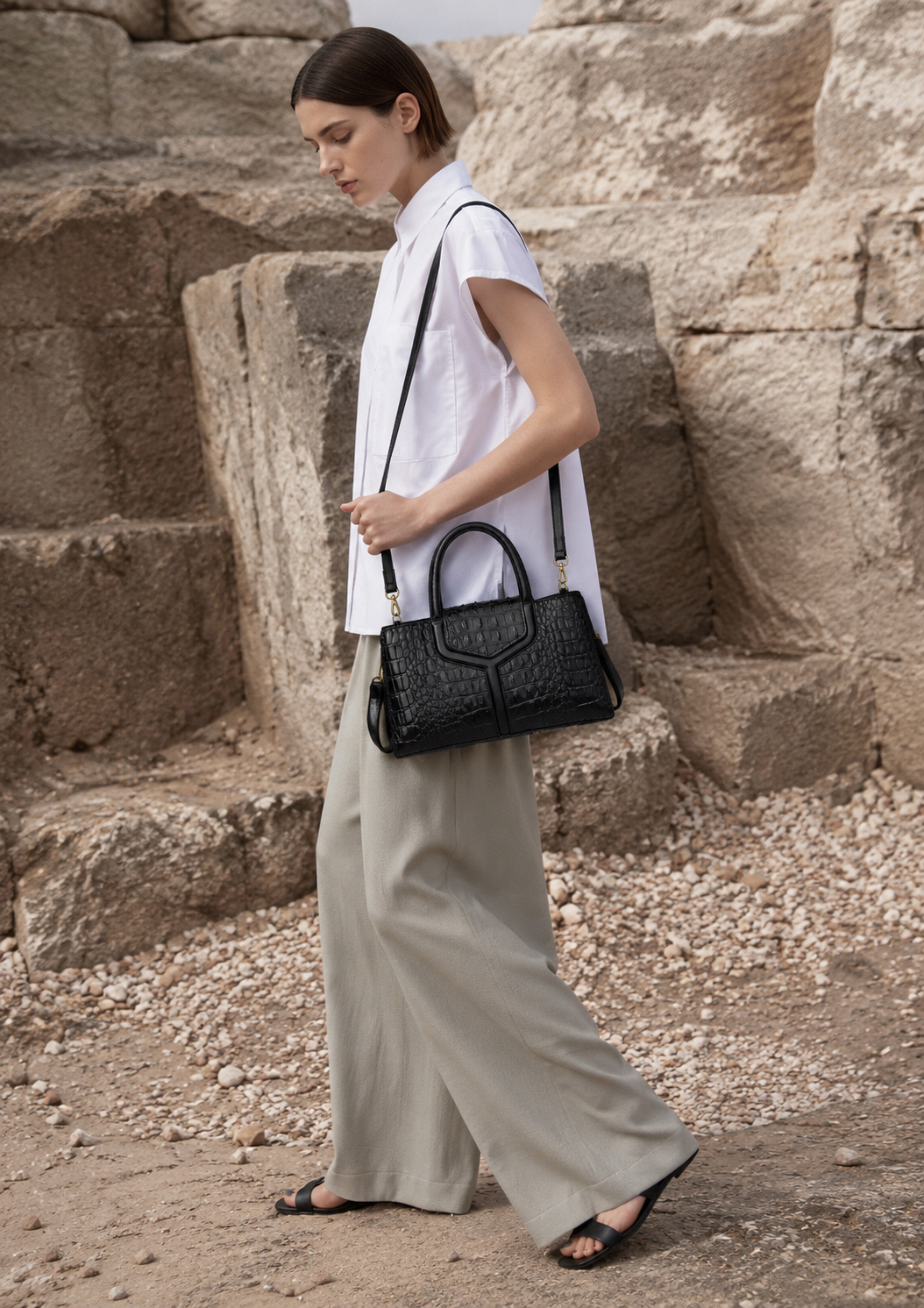 Queensway Vegan Leather Crossbody Bag