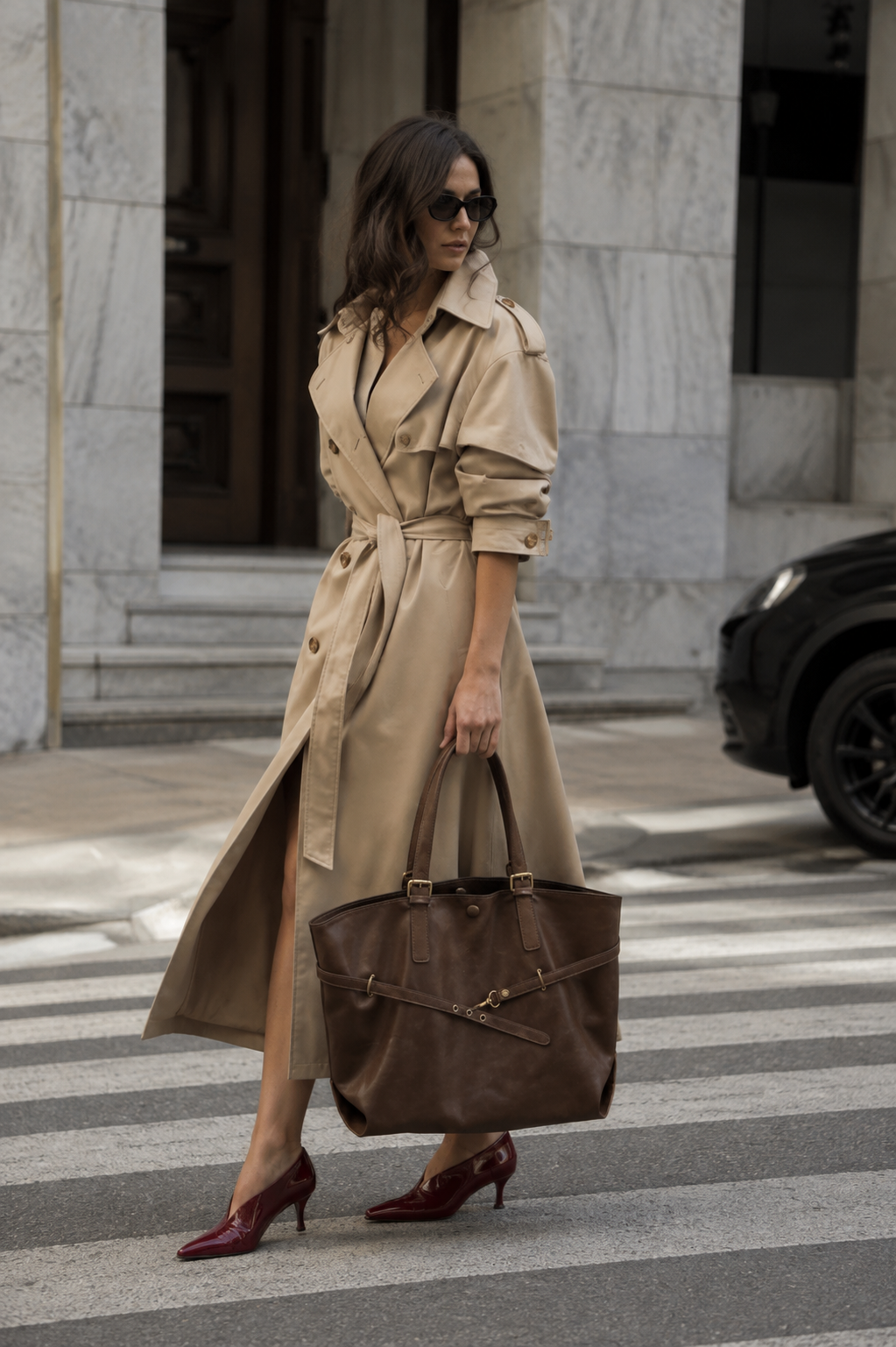 Kingsbury Buckle Vegan Leather Tote Bag