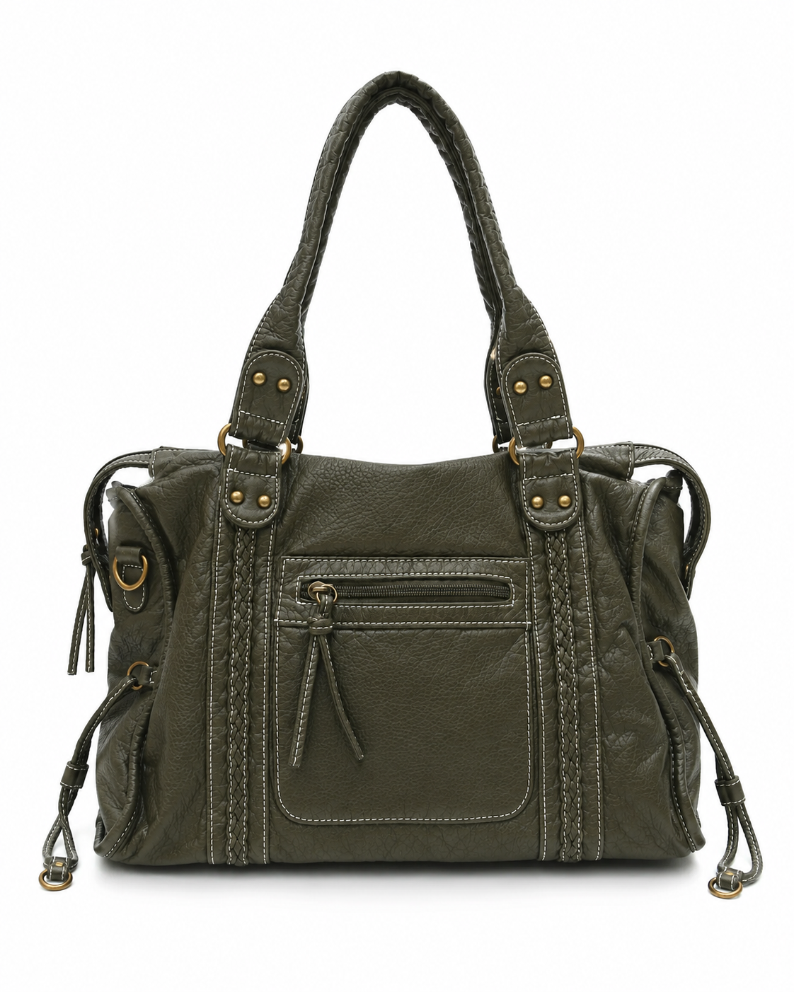 Camden Washed Vegan Leather Tote Bag