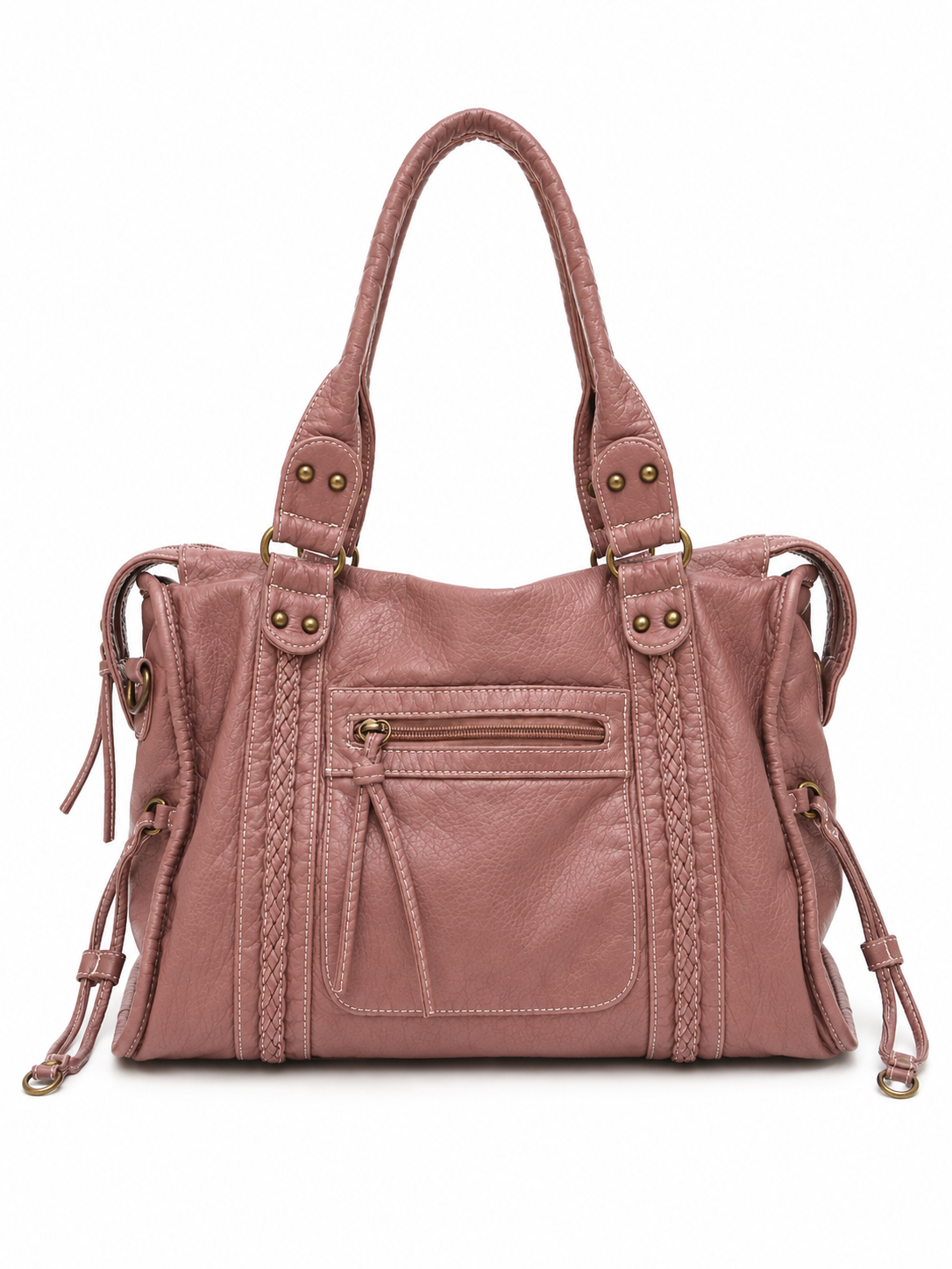 Camden Washed Vegan Leather Tote Bag