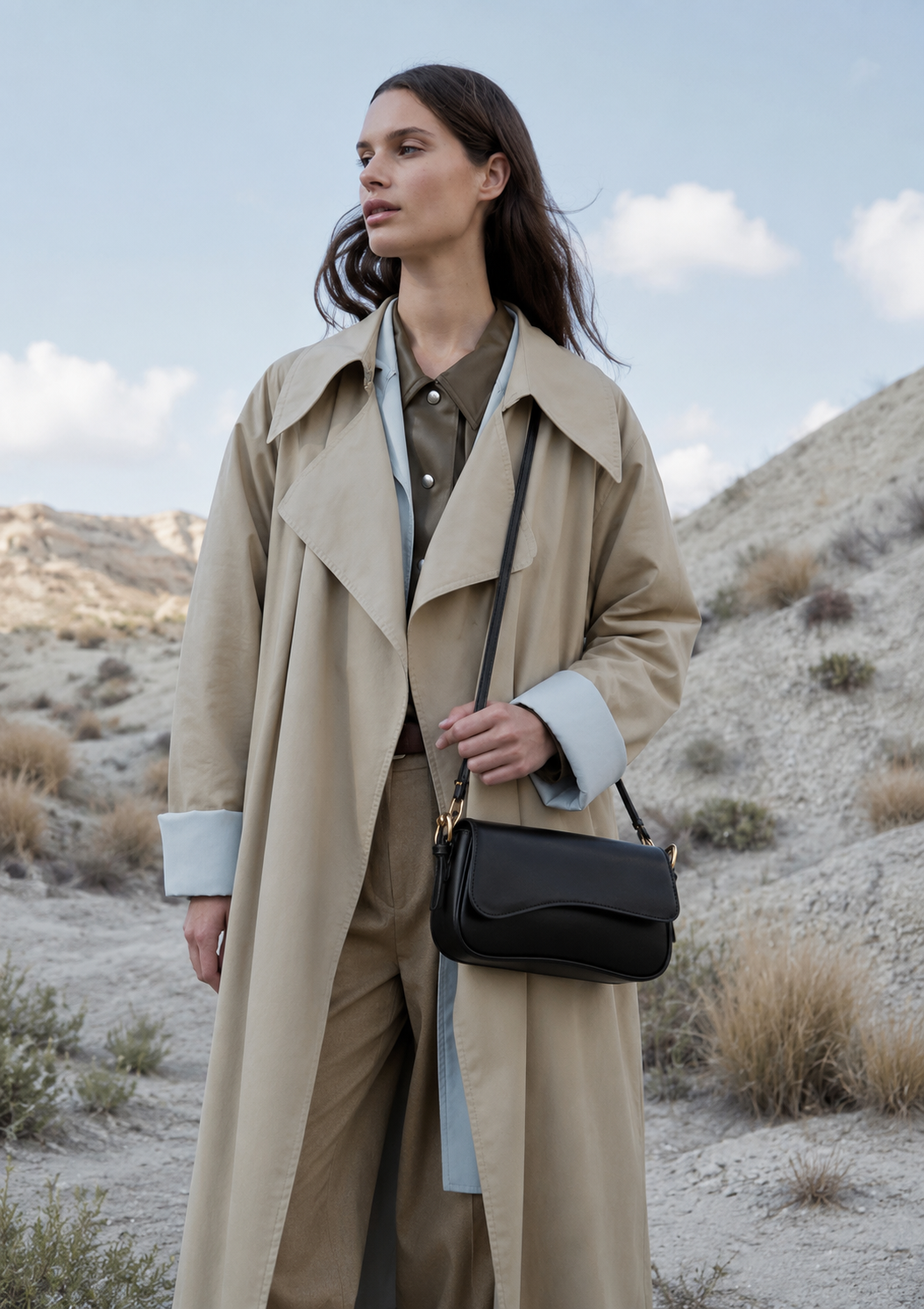 Shoreditch Vegan Leather Flap Crossbody Bag