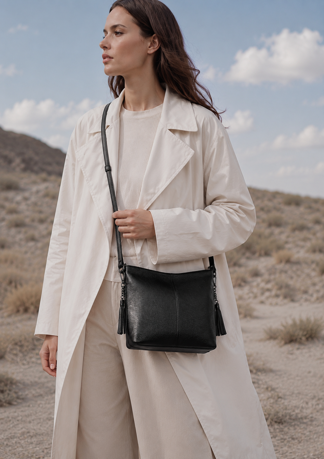 Bloomsbury Vegan Leather Bucket Bag