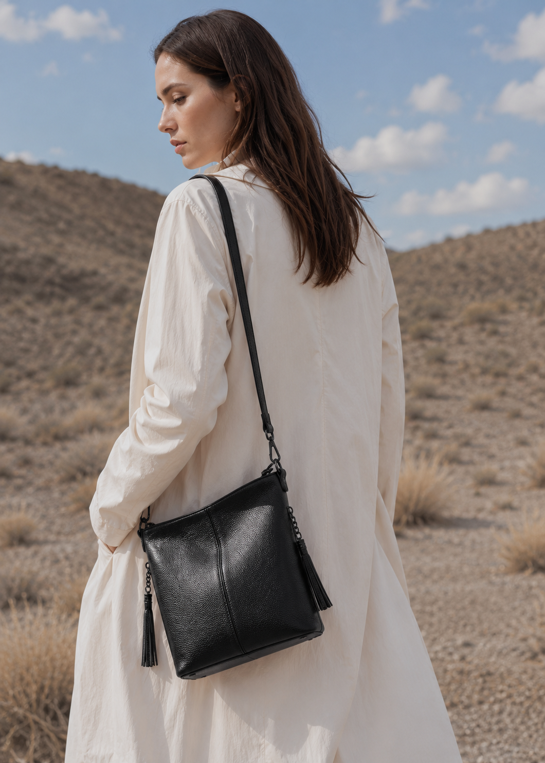Bloomsbury Vegan Leather Bucket Bag