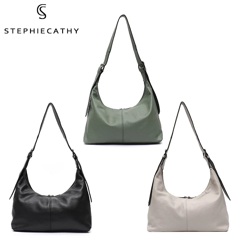 Kentish Genuine Leather Hobo Bag