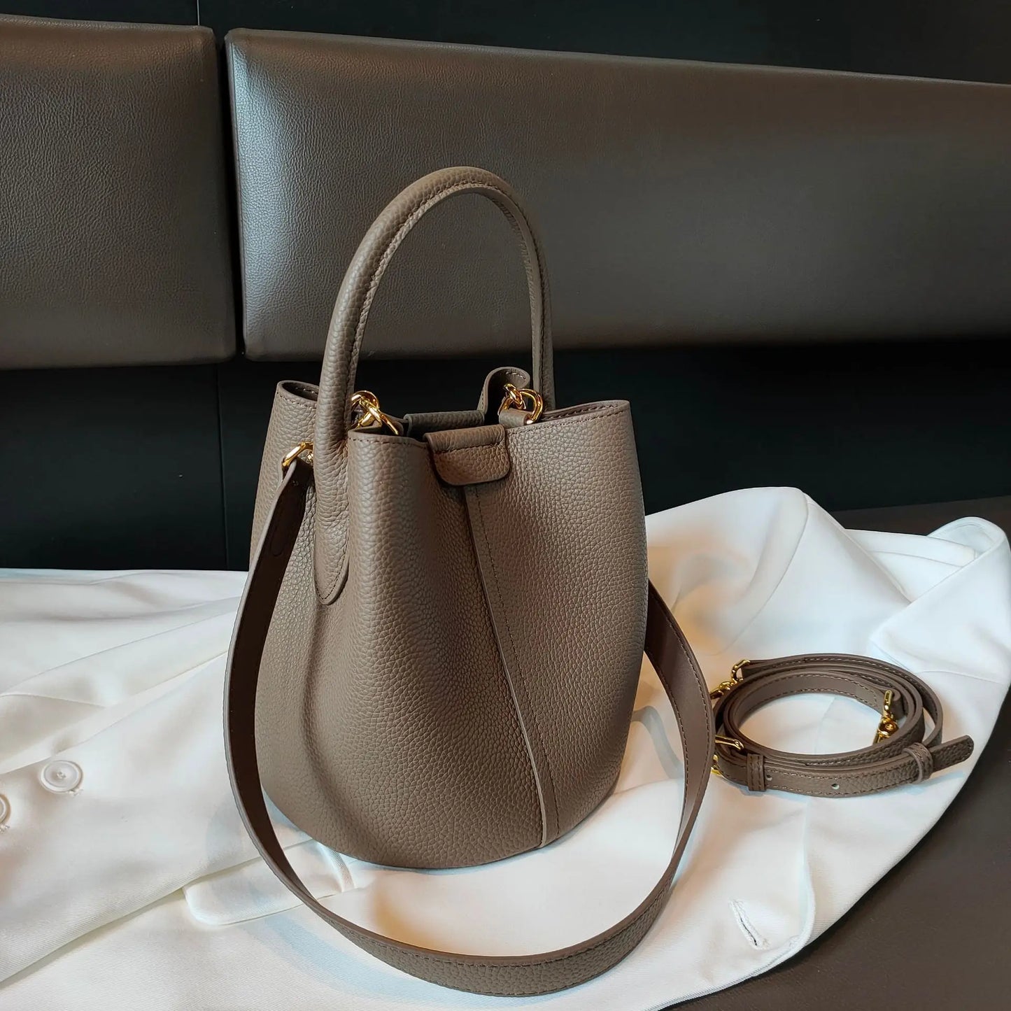 Vauxhall Genuine Leather Bucket Bag