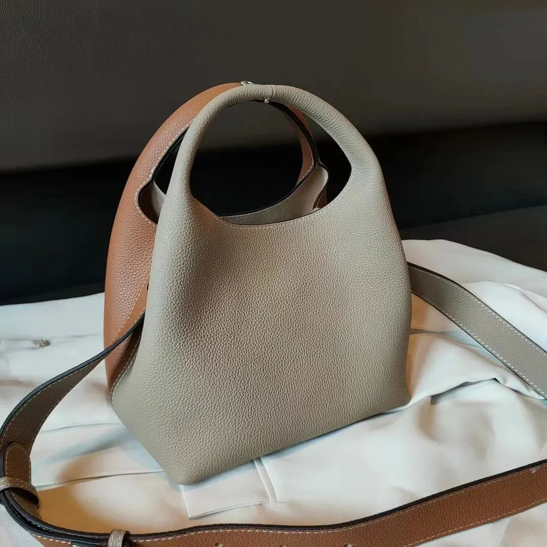 Tooting Genuine Leather Bucket Bag