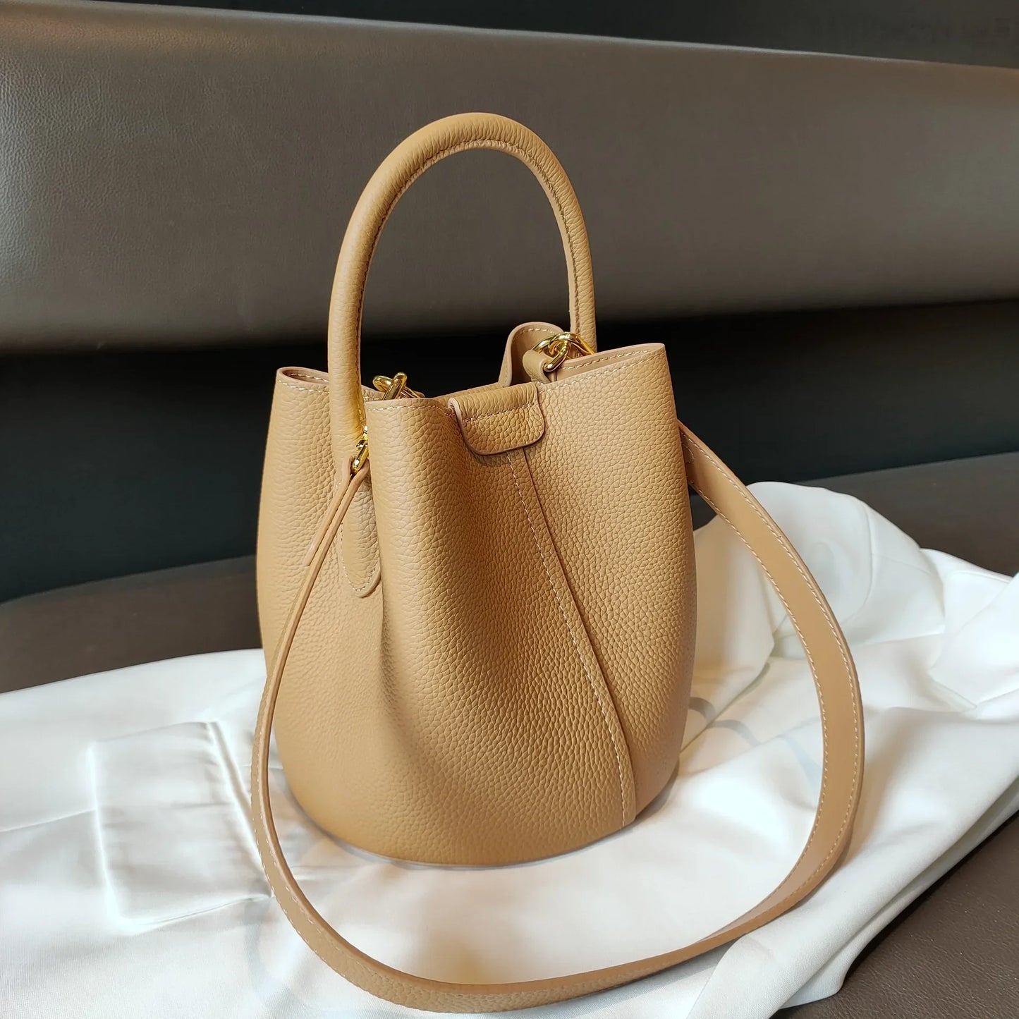 Vauxhall Genuine Leather Bucket Bag