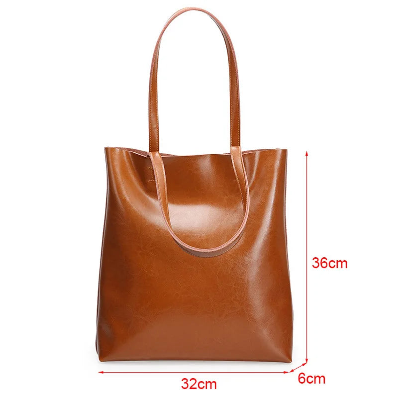 Wapping Genuine Leather Tote Bag