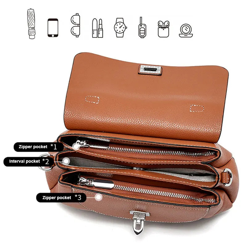Fitzroy Genuine Leather Crossbody Bag