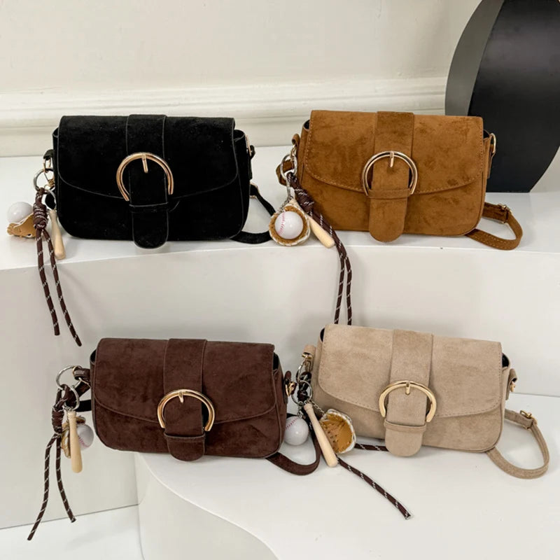 Primrose Faux Suede Crossbody Bag