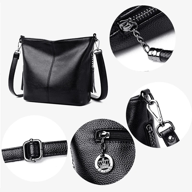 Paddington Genuine Leather Bucket Bag