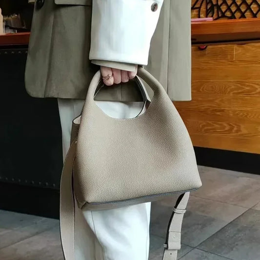 Tooting Genuine Leather Bucket Bag