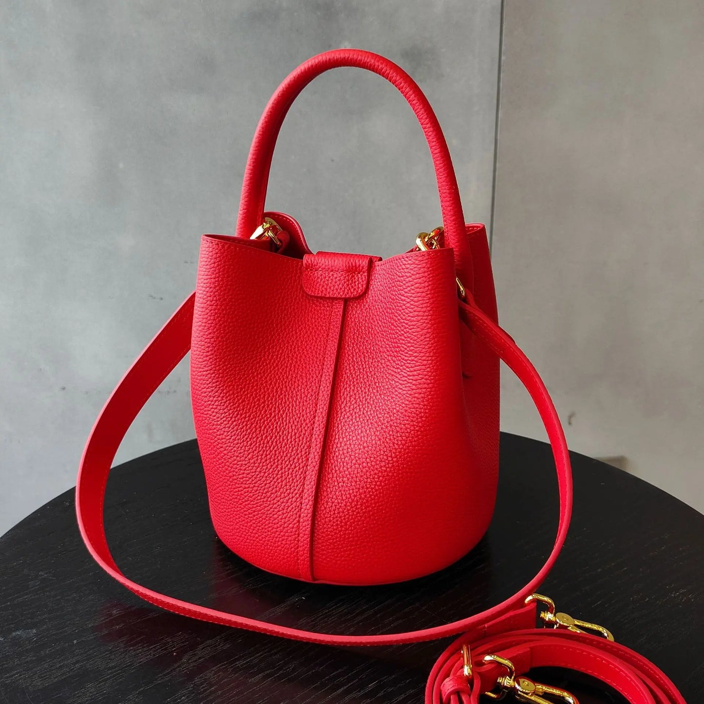 Vauxhall Genuine Leather Bucket Bag