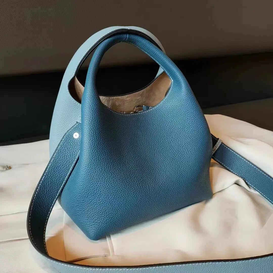 Tooting Genuine Leather Bucket Bag