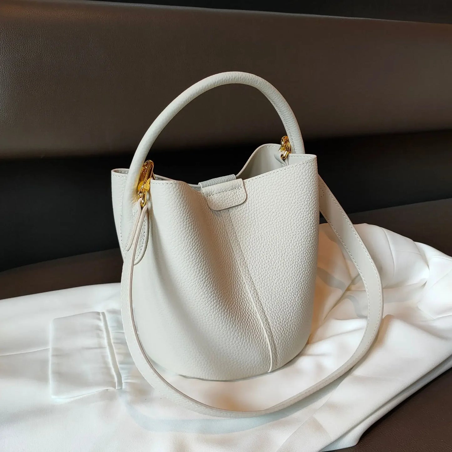 Vauxhall Genuine Leather Bucket Bag