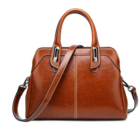 Chalk Genuine Leather Tote Bag