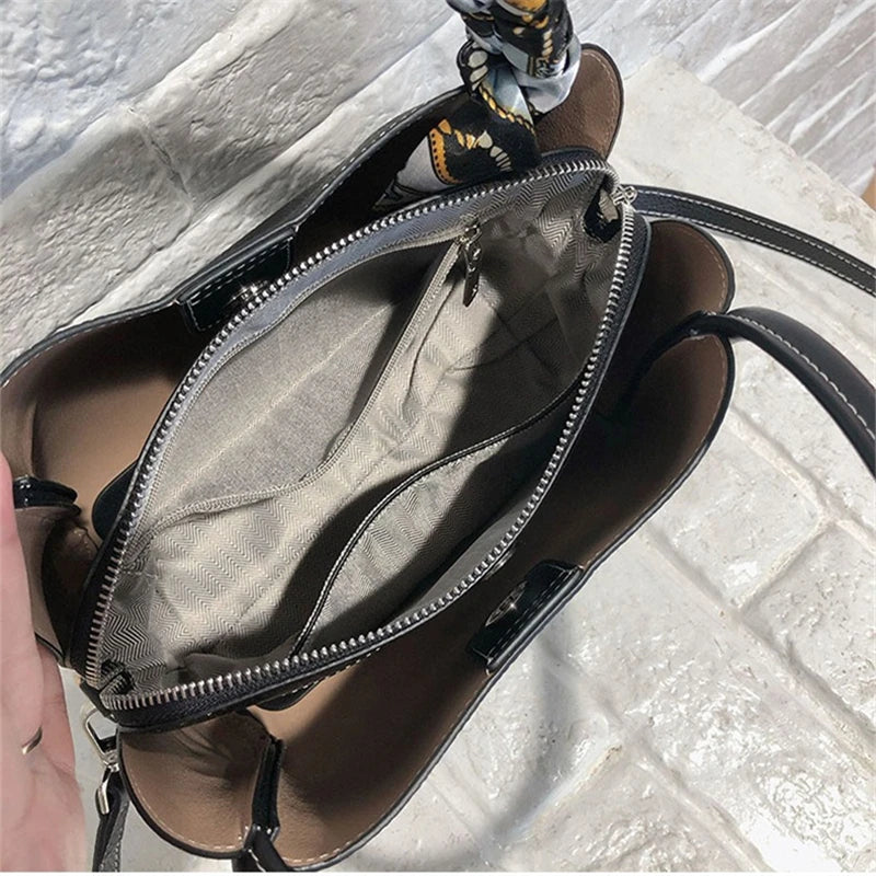 Twickenham Genuine Leather Bucket Bag