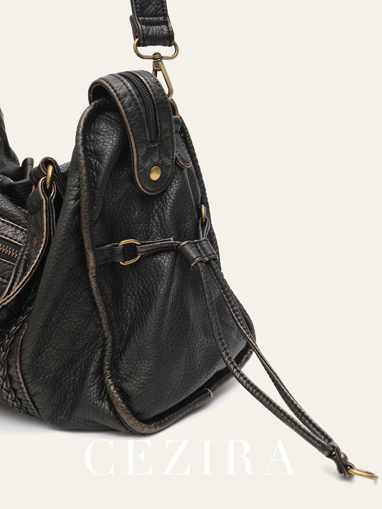 Camden Washed Vegan Leather Tote Bag