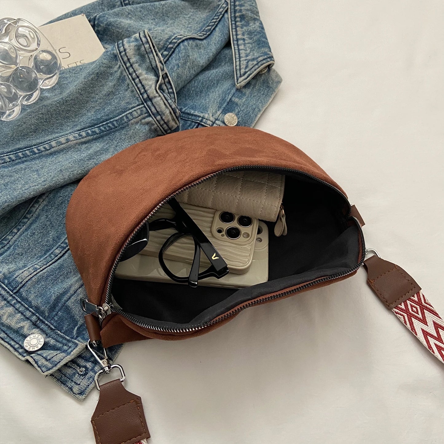 Herne Faux Suede Purse