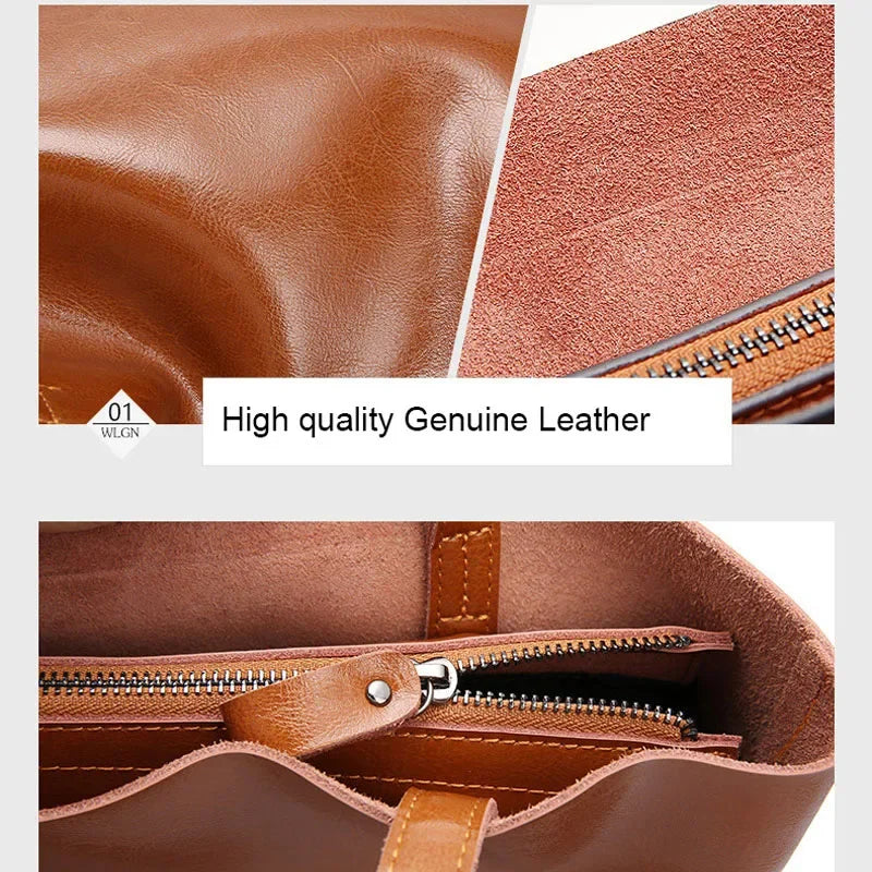 Wapping Genuine Leather Tote Bag