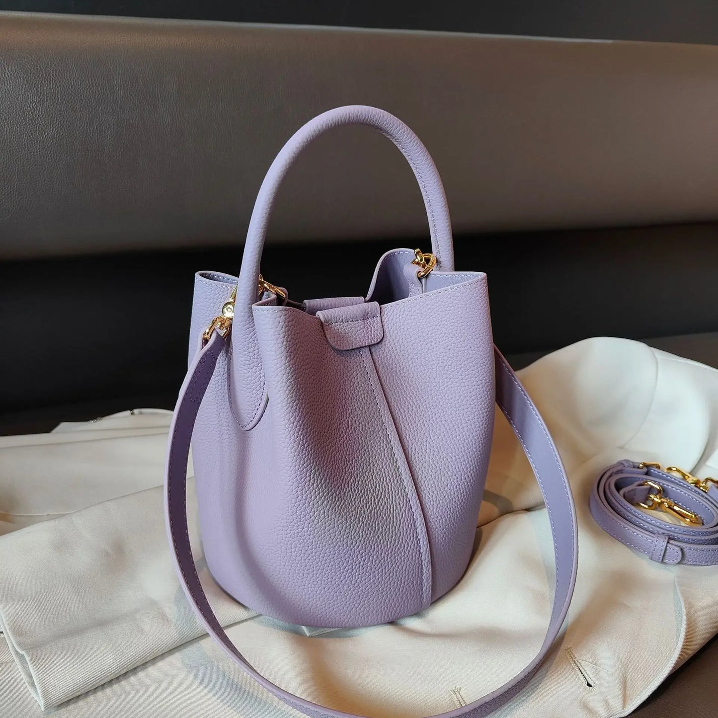 Vauxhall Genuine Leather Bucket Bag