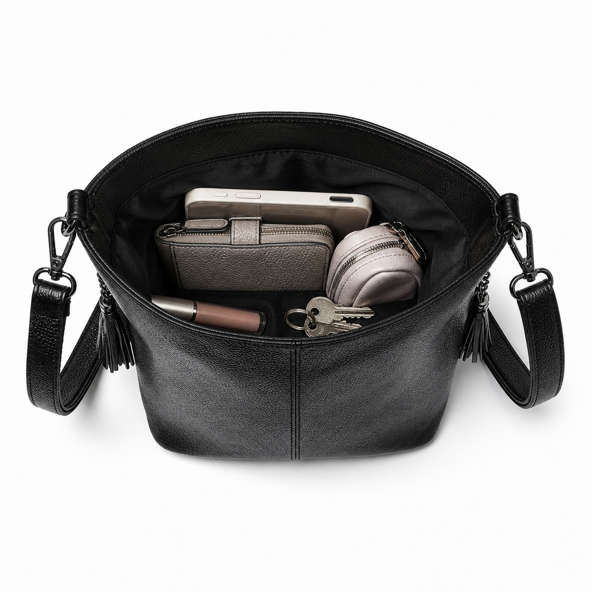 Bloomsbury Vegan Leather Bucket Bag