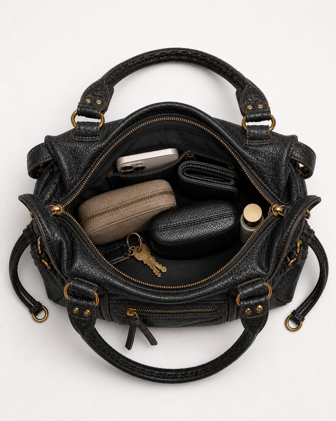 Camden Washed Vegan Leather Tote Bag