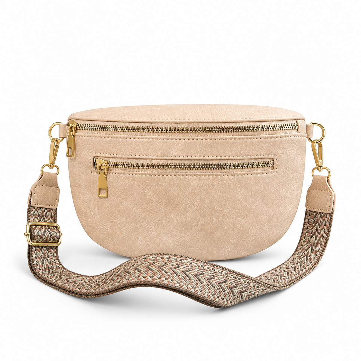 Sidcup Vegan Leather Crossbody Bag - off-white-waist-bag