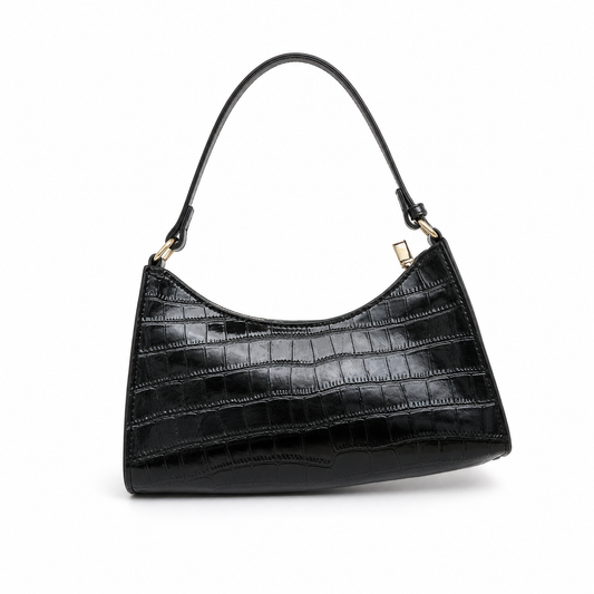 Tavistock Vegan Leather Shoulder Bag - black-angle-1
