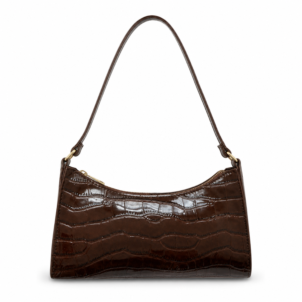 Tavistock Vegan Leather Shoulder Bag - dark-brown
