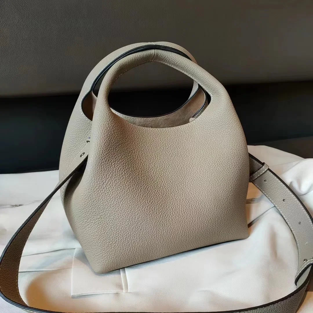 Tooting Genuine Leather Bucket Bag