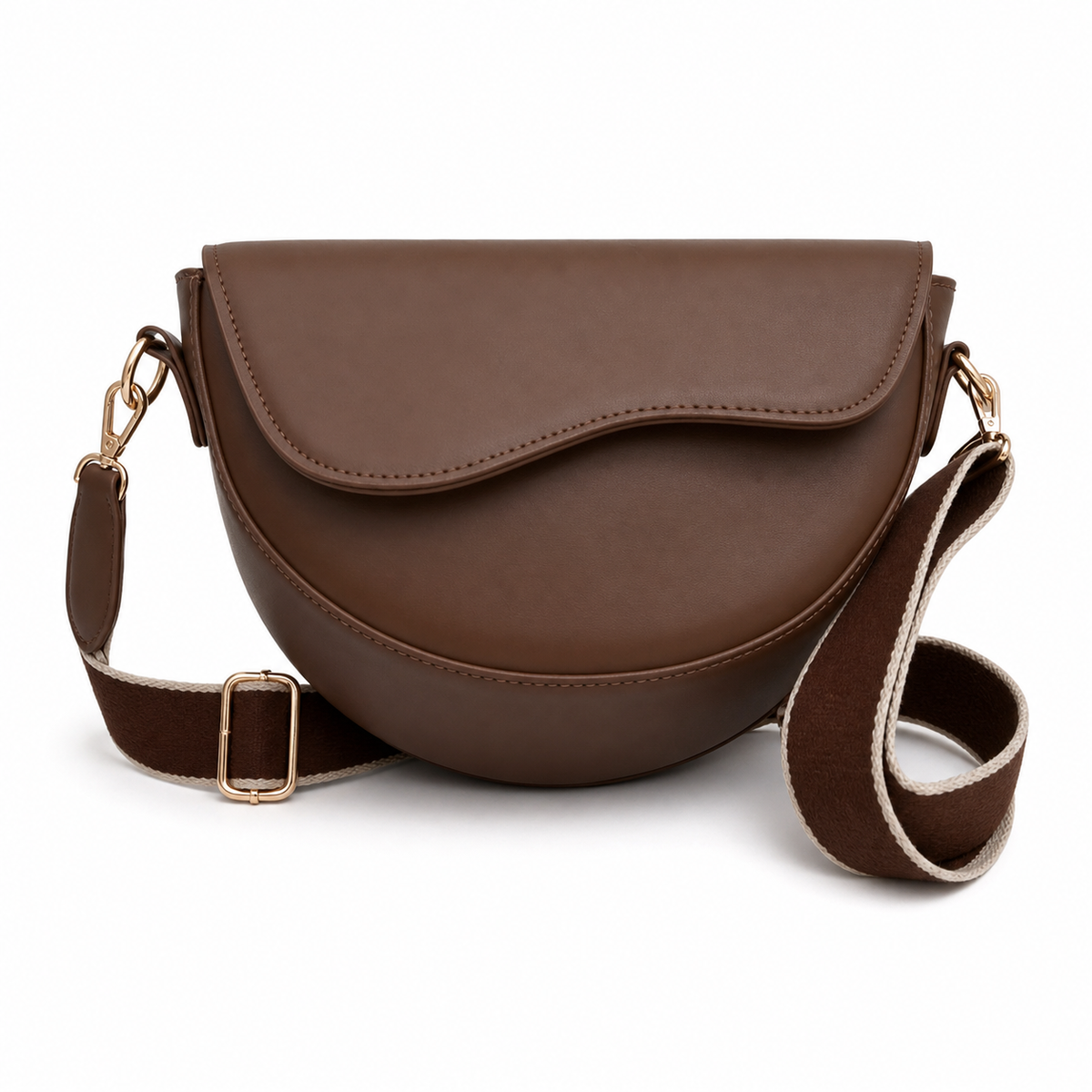 Warlingham Vegan Leather Hobo Bag - coffee